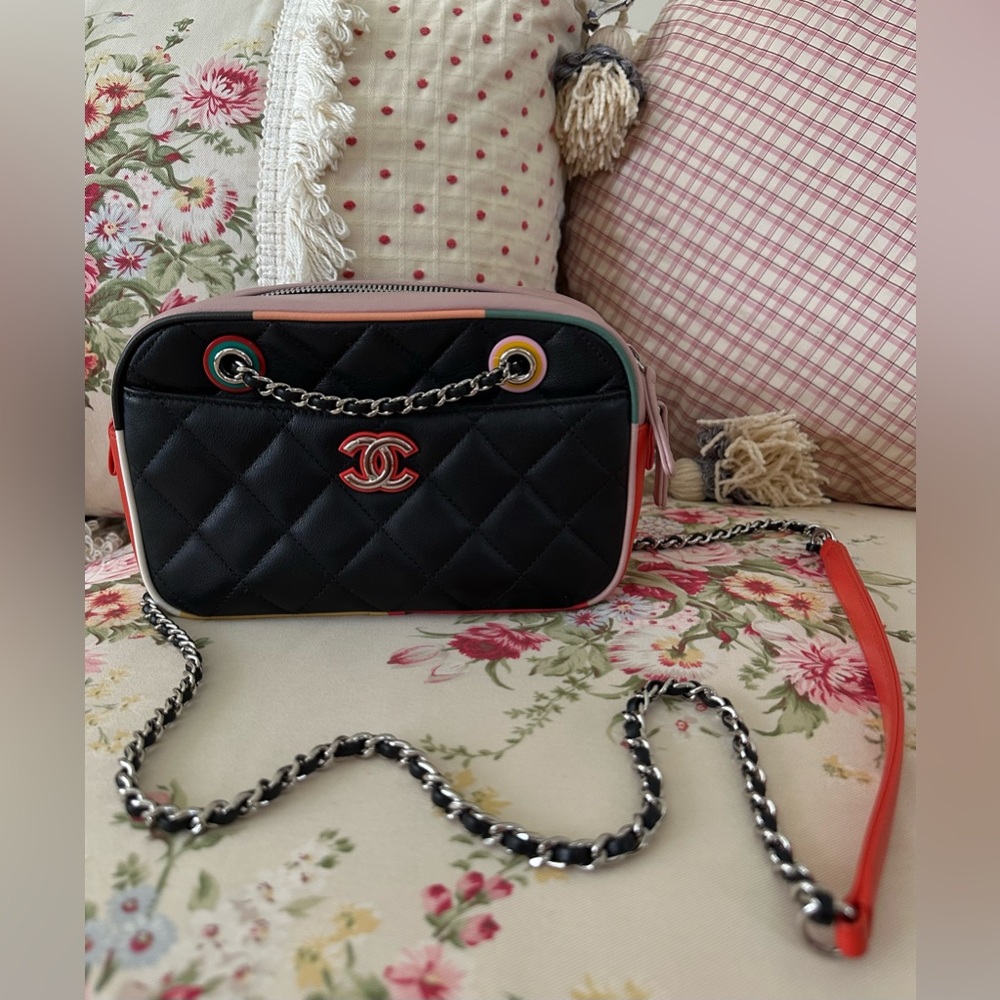 Authentic Multicolored Leather Chanel Purse.
